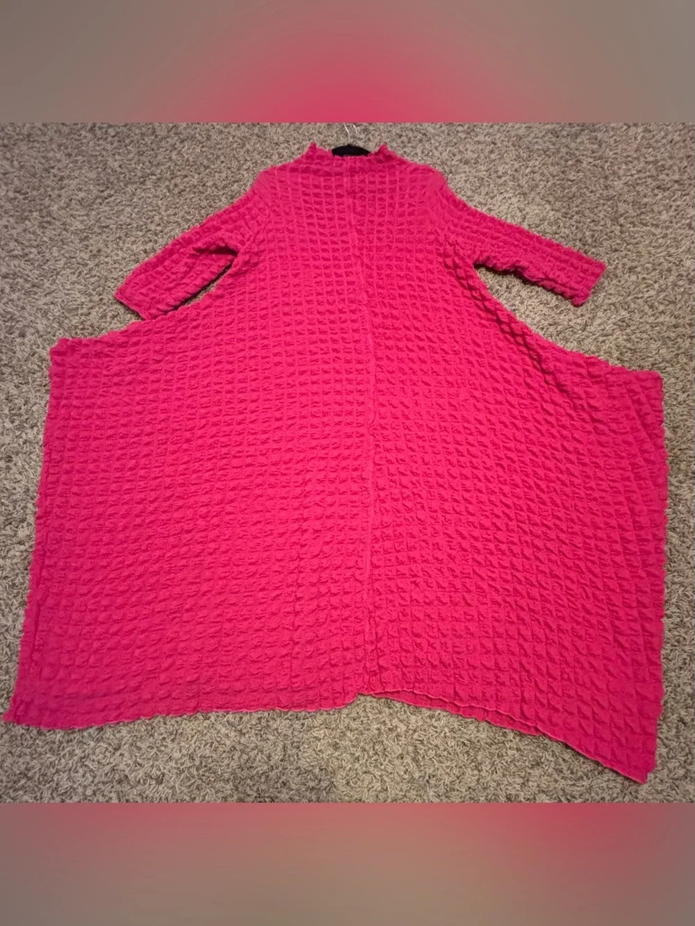 Women's Textured Maxi Dress in Hot Pink - Picture 2 of 5